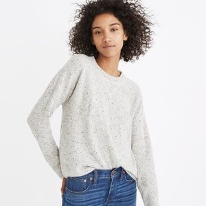 Madewell Cashmere Sweatshirt in Ash Donegal